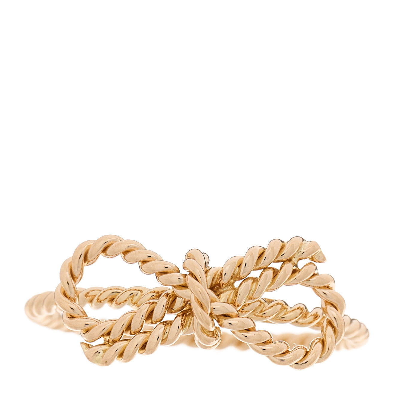 Tiffany 18K Rose Gold Twist Bow Ring 57 8 1298069 – FASHIONPHILE