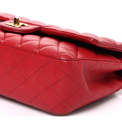 Chanel Caviar Quilted Medium Double Flap Red 10 of 11