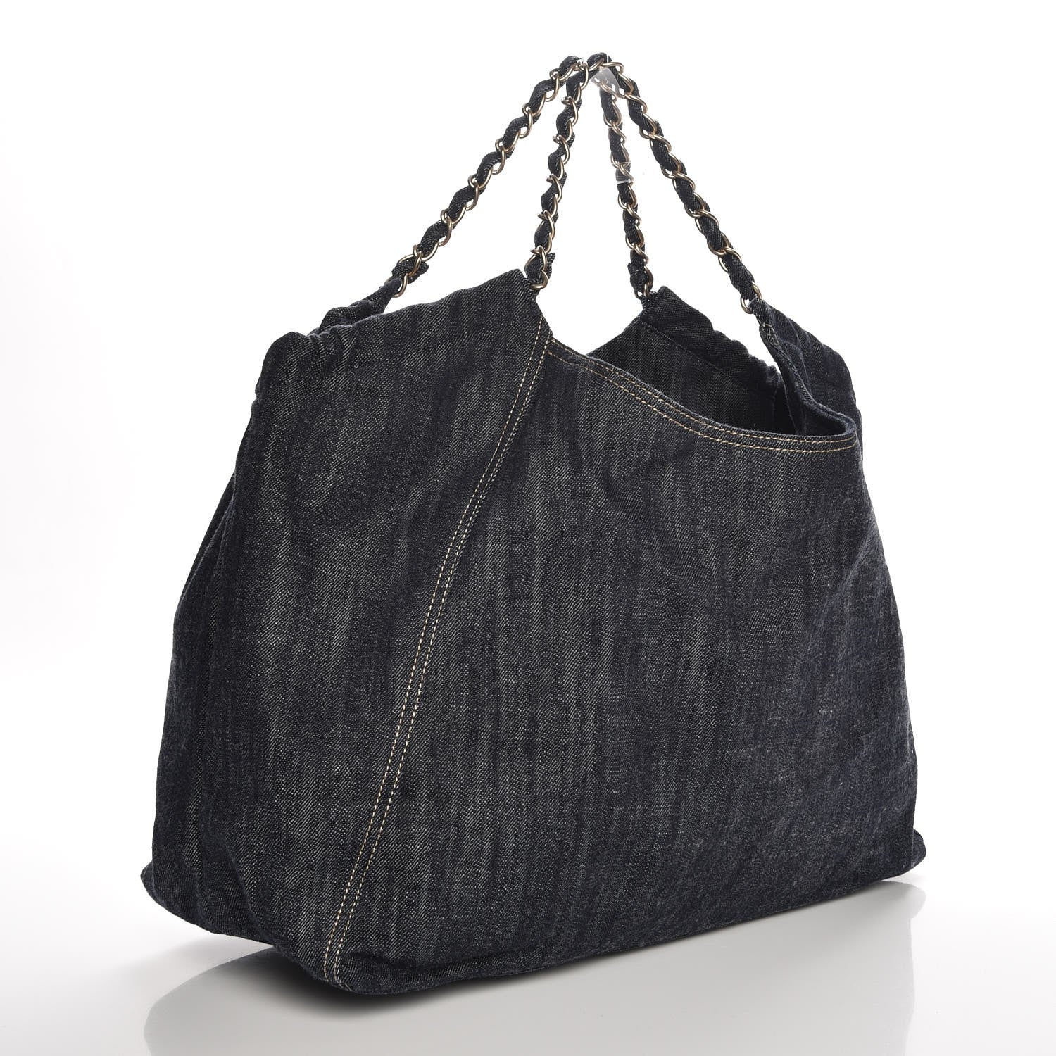 Chanel Denim XL Coco Cabas Tote Dark Blue 3 of 8