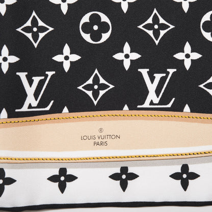 Louis Vuitton Silk Monogram Confidential Square Scarf Black 2 of 4