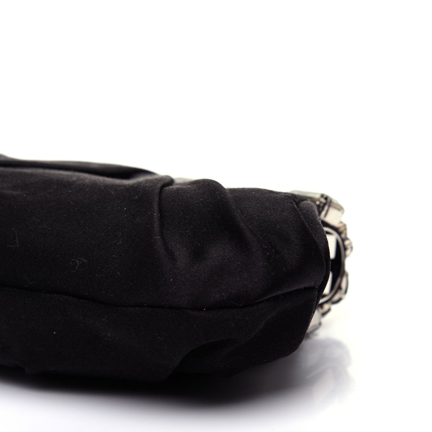 Satin Stones Clutch Black