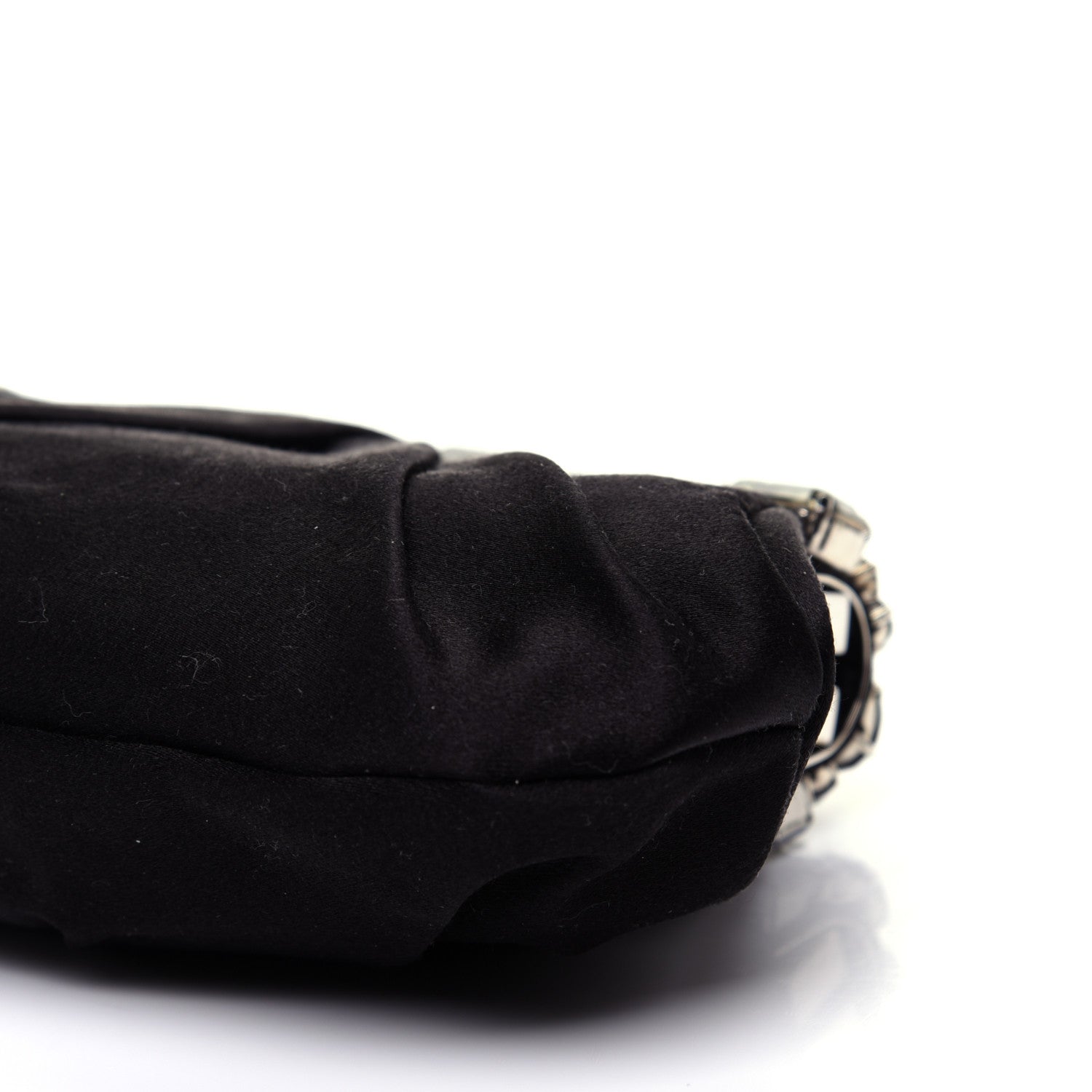 Prada Satin Stones Clutch Black 7 of 12