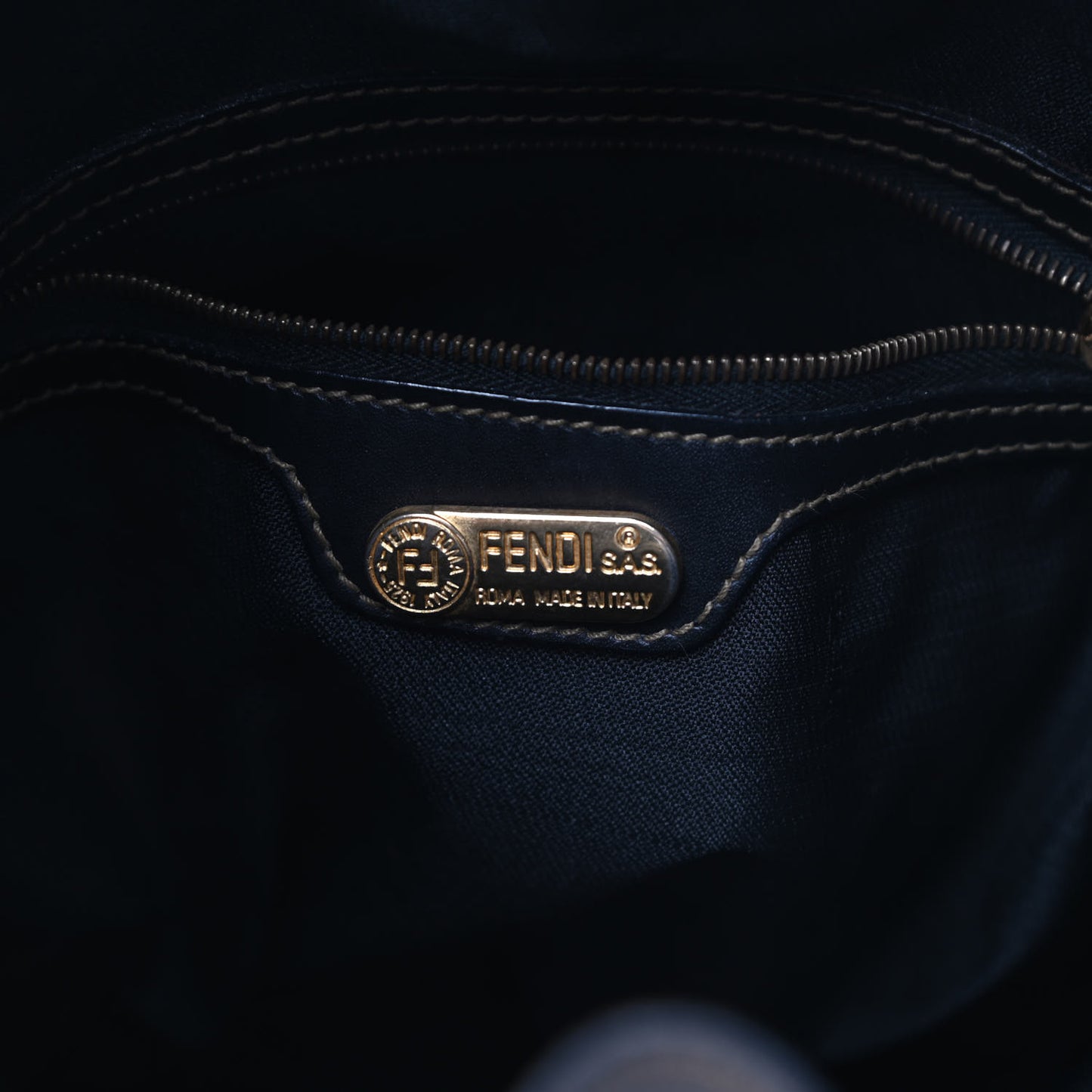 Coated Canvas Bucket Bag Brown