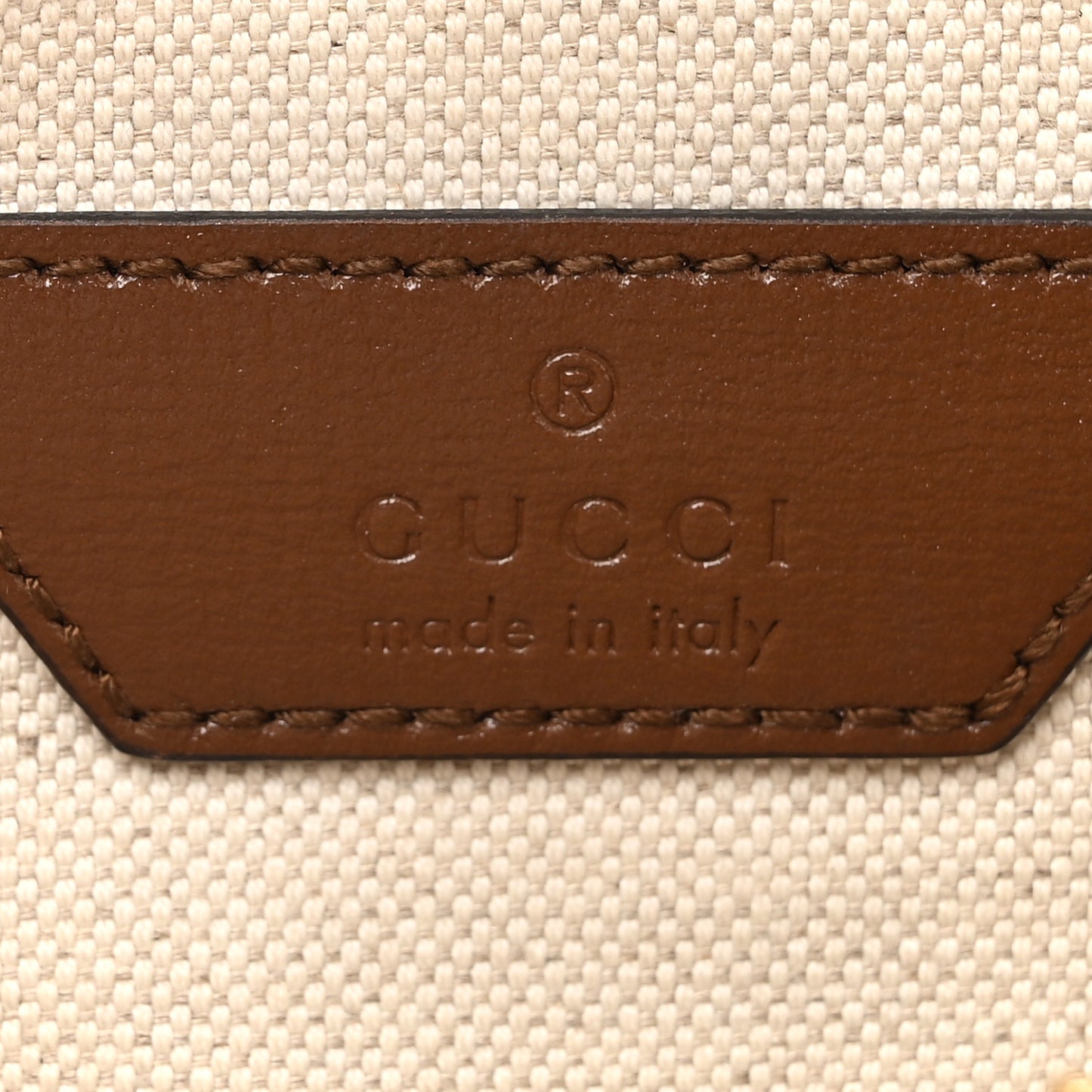 GG Supreme Monogram Textured Calfskin Retro Interlocking G Belt Bag Beige Ebony Brown Sugar