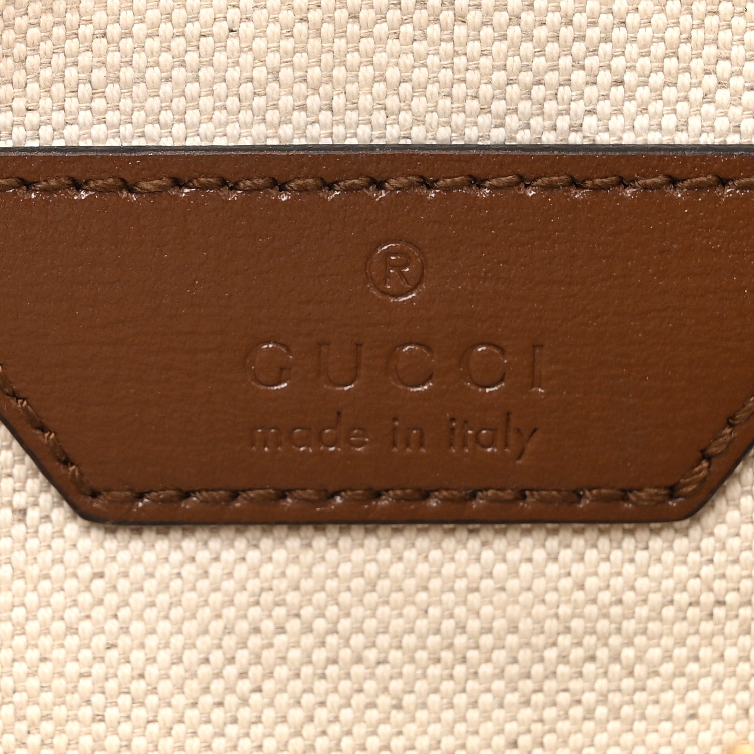 Gucci GG Supreme Monogram Textured Calfskin Retro Interlocking G Belt Bag Beige Ebony Brown Sugar 6 of 11