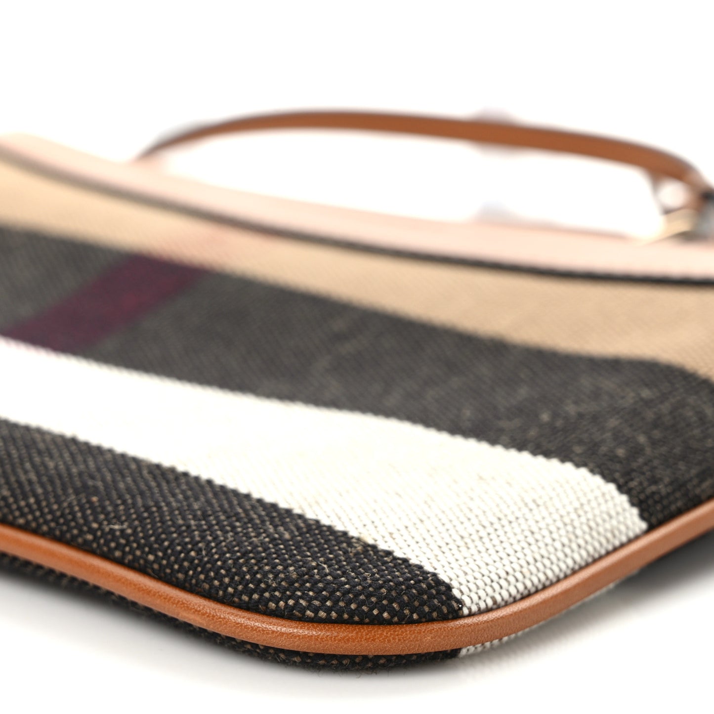 Mega Check Peyton Crossbody Clutch Bag Saddle Brown