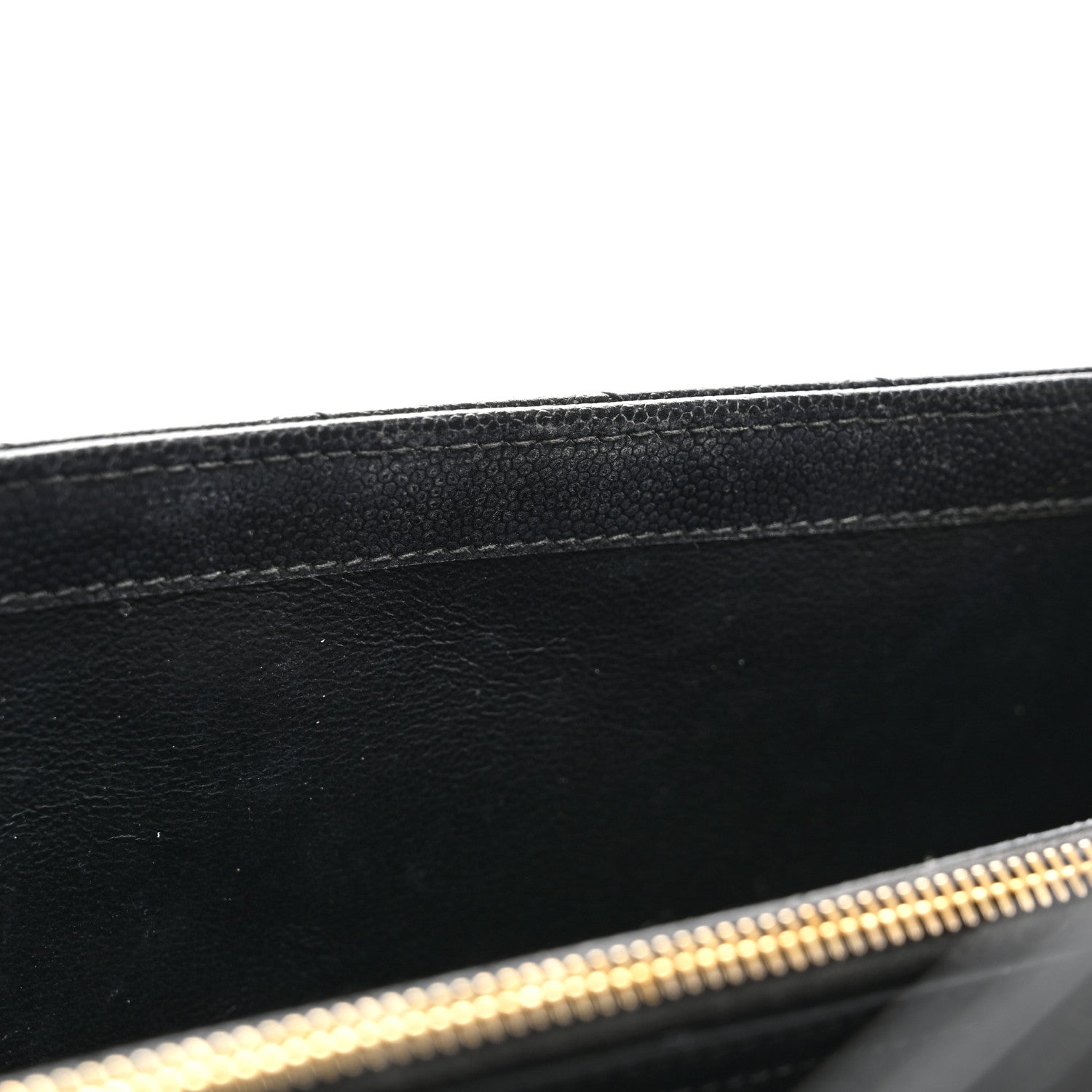 Saint Laurent Grain De Poudre Mixed Matelasse Triquilt Monogram Chain Wallet Black 10 of 10
