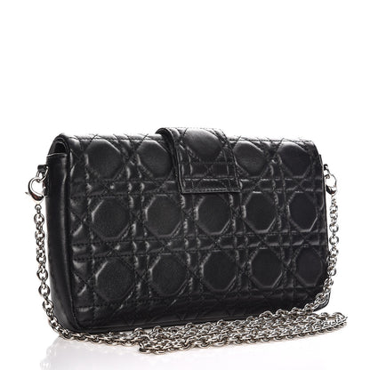 Christian Dior Lambskin Cannage New Lock Pouch Black 3 of 9
