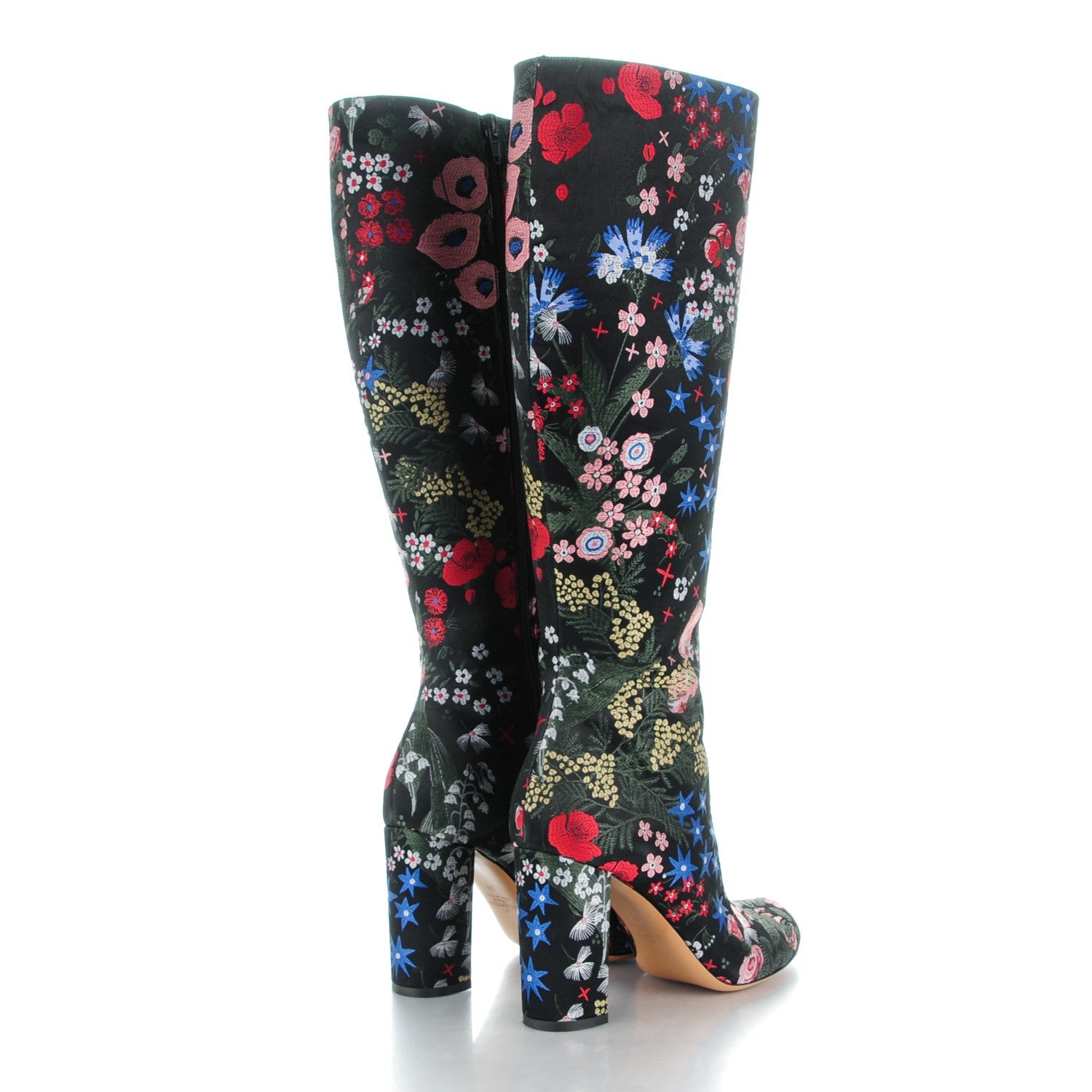 Valentino Garavani Brocade Camugarden Embroidered Knee Boots Nero Black 38 4 of 10