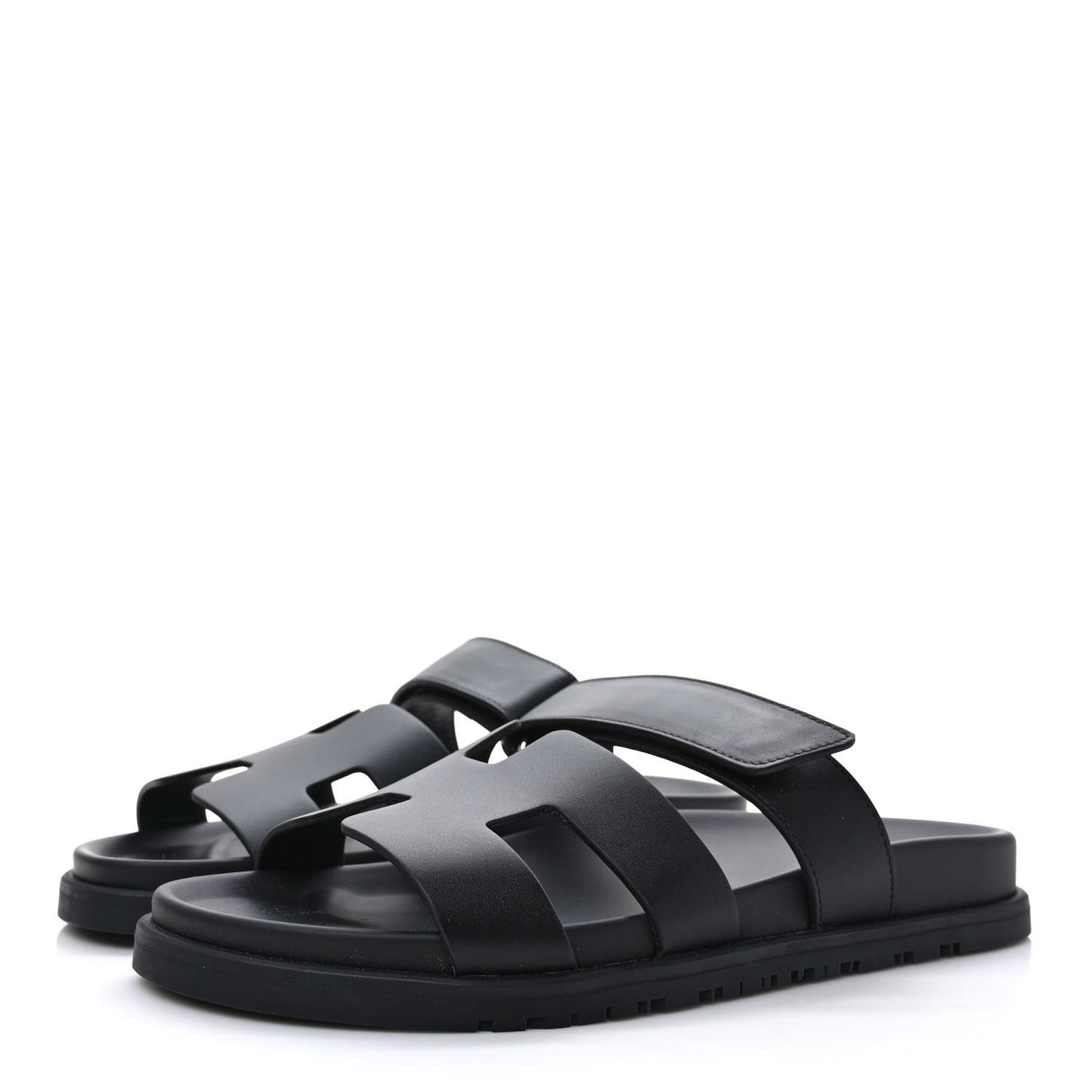 Calfskin Womens Chypre Sandals 39.5 Black