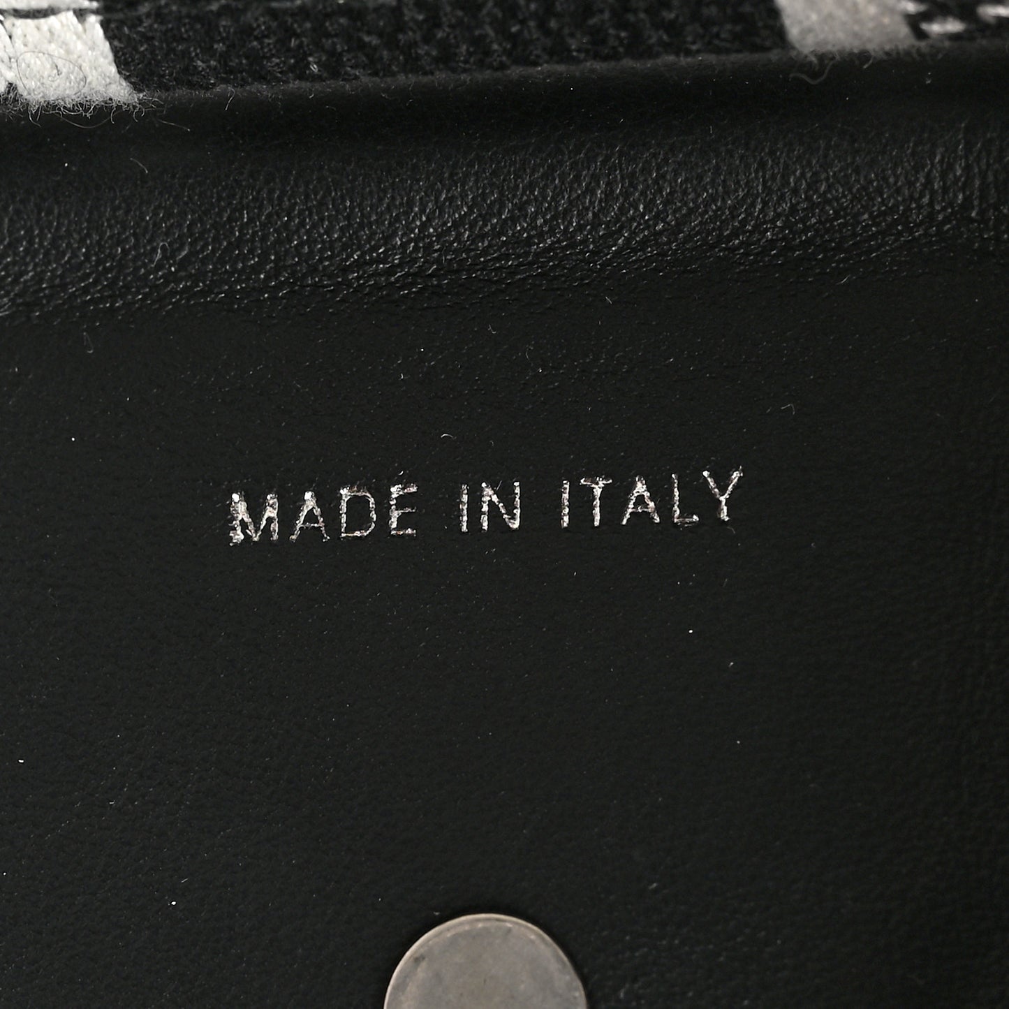 Canvas Embroidered Shoulder Strap Black White