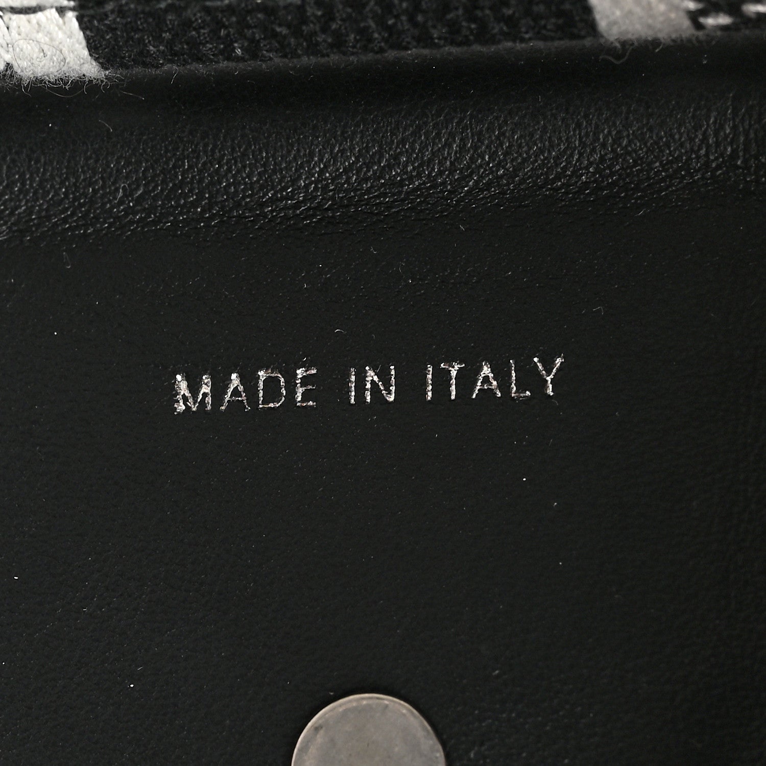 Christian Dior Canvas Embroidered Shoulder Strap Black White 4 of 4