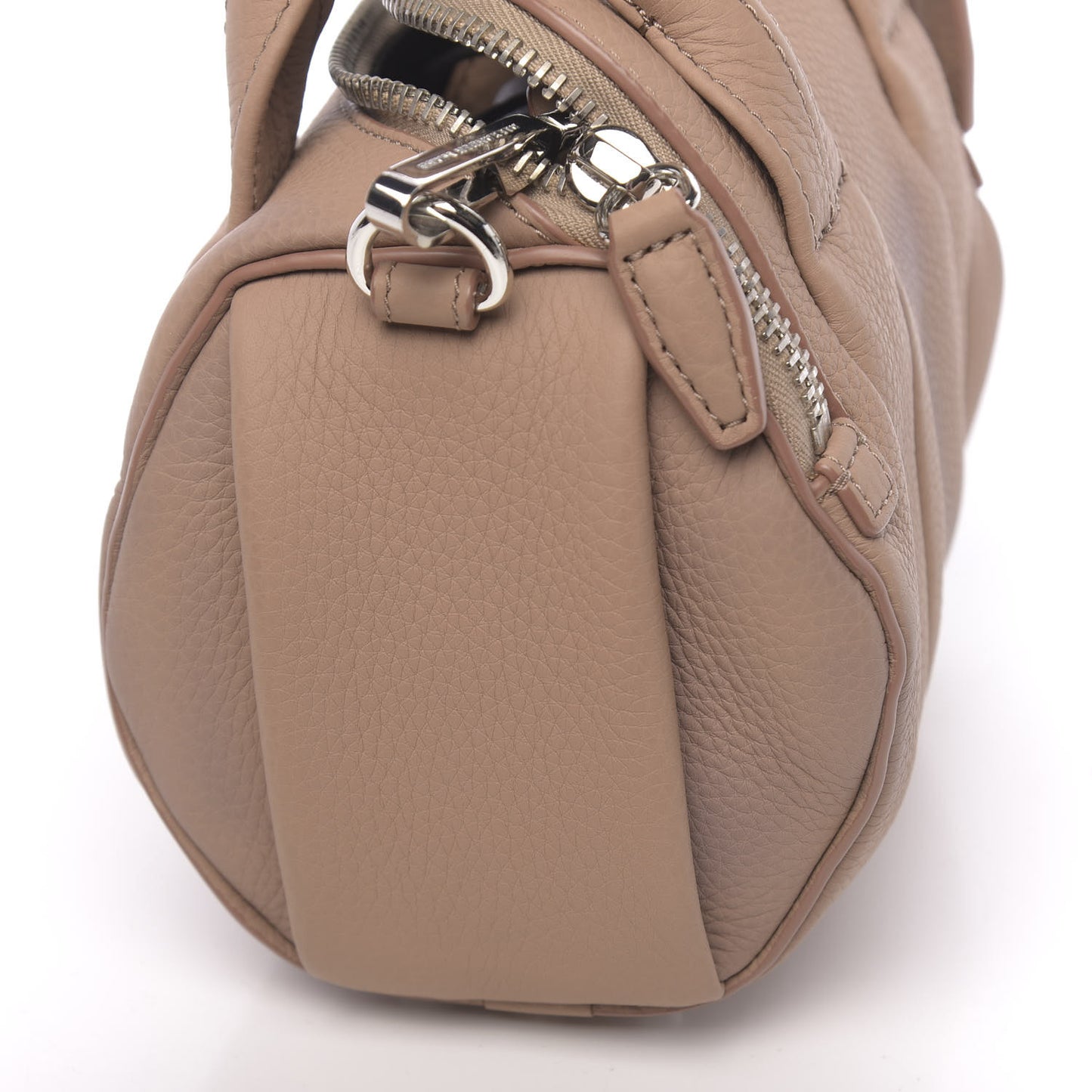 Pebbled Calfskin Mini Rockie Truffle Silver Hardware