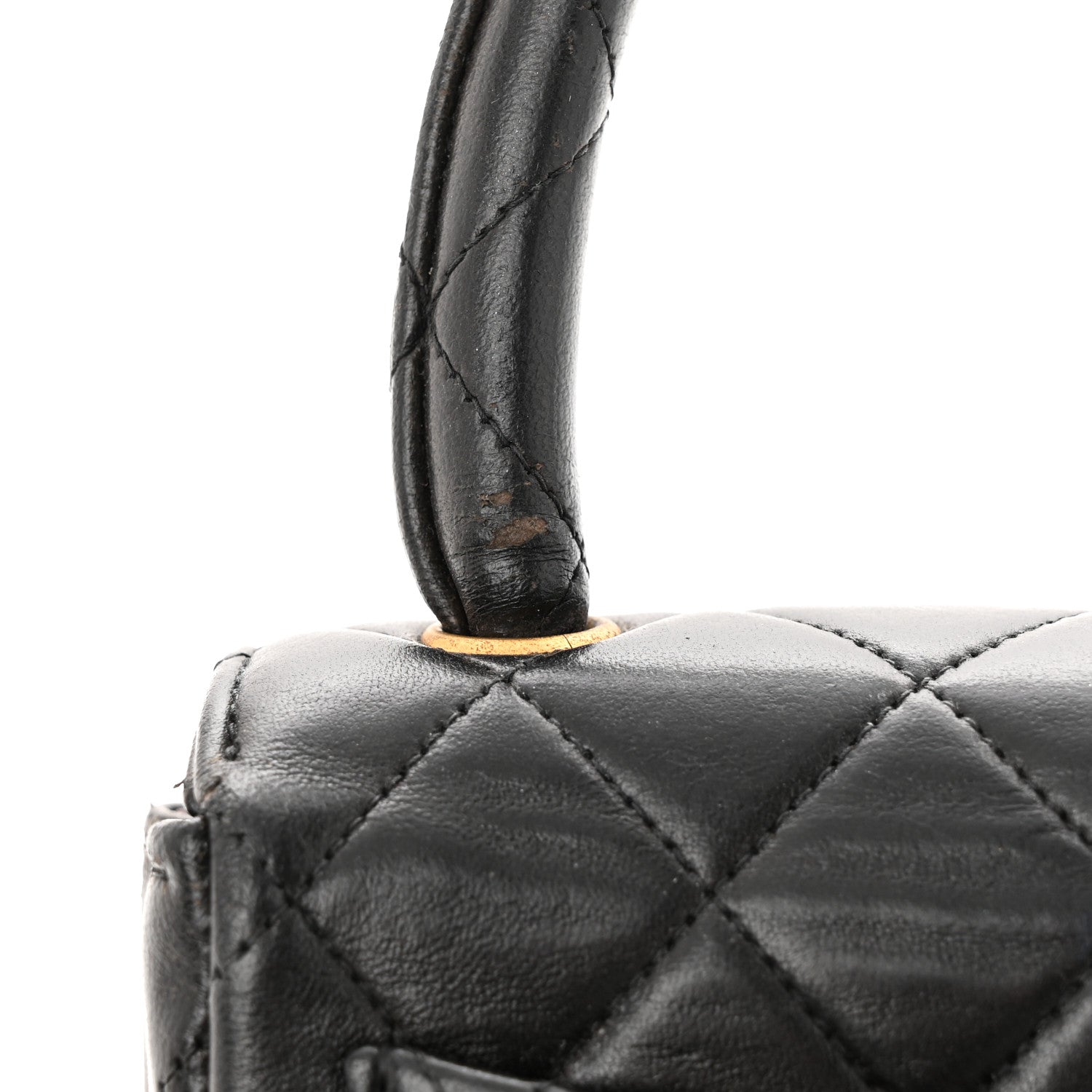 Chanel Lambskin Quilted Mini Kelly Flap Bag Black 15 of 15