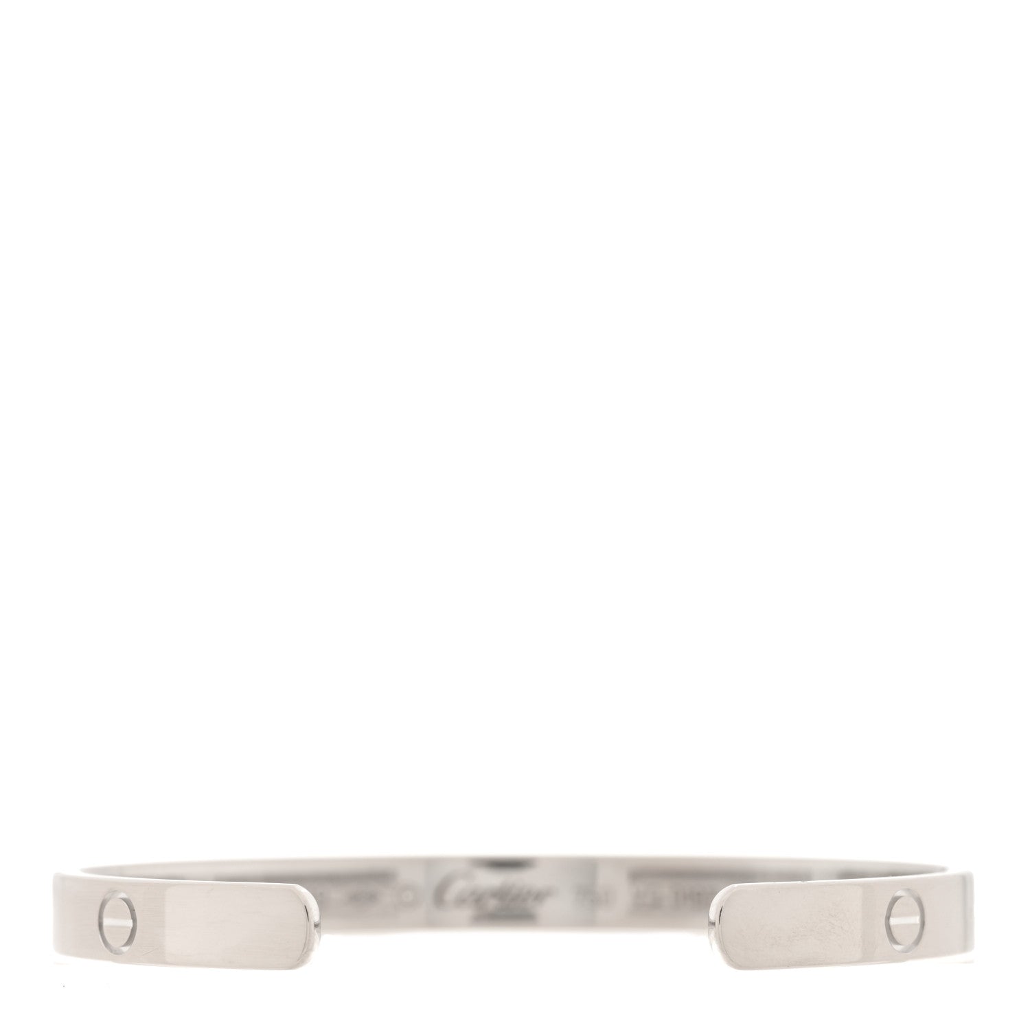 Cartier 18K White Gold LOVE Cuff Bracelet 19 3 of 5