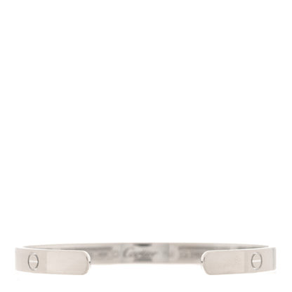 Cartier 18K White Gold LOVE Cuff Bracelet 19 3 of 5