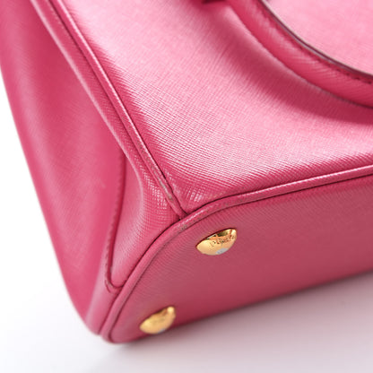 Prada Saffiano Lux Small Galleria Double Zip Tote Fuxia 15 of 26