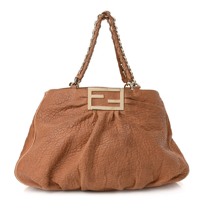 Fendi Crinkled Lambskin Mia Tote Camel 1 of 10