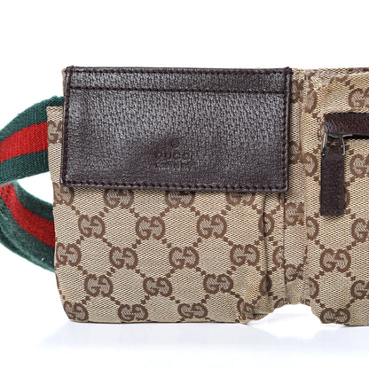 Gucci GG Monogram Double Pocket Belt Bag Dark Brown 9 of 11