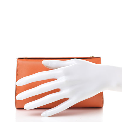 Hermes Veau Gulliver Karo PM Orange 2 of 8