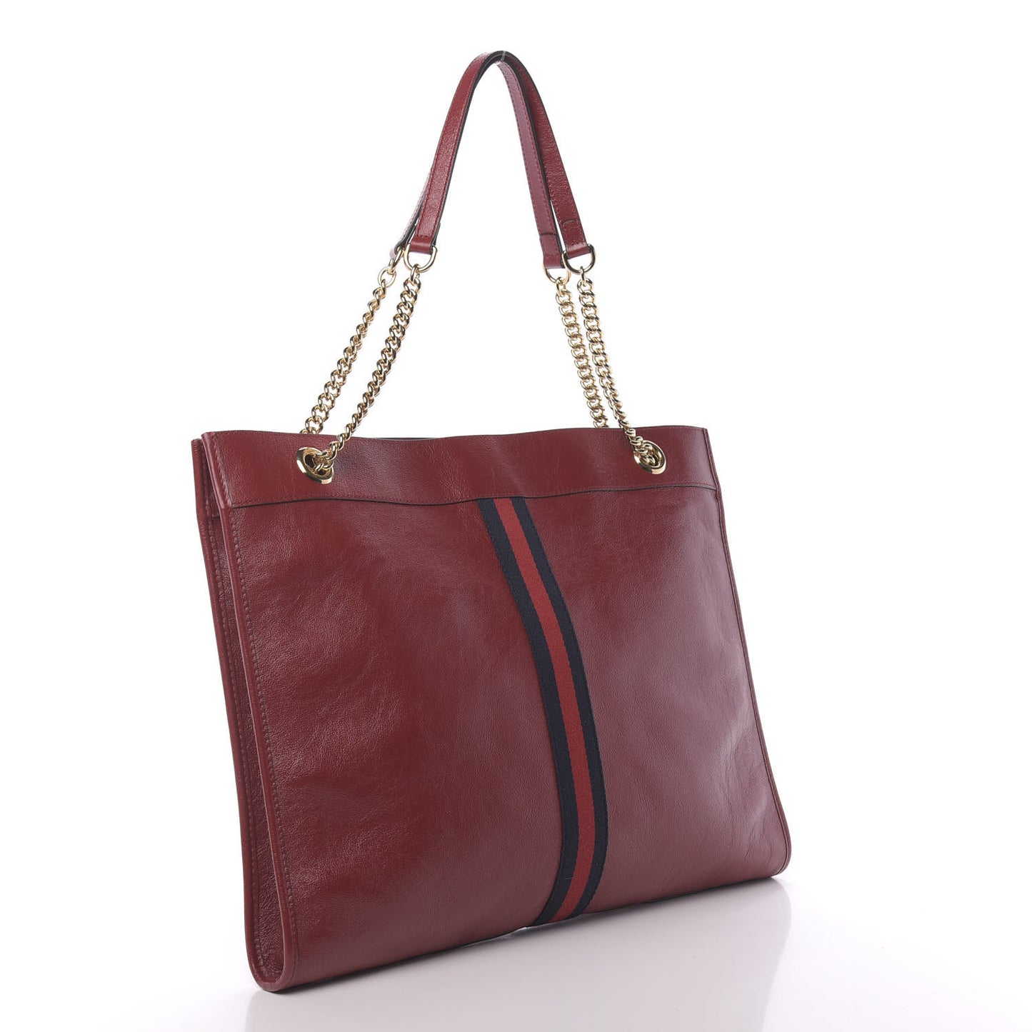 Calfskin Large Rajah Chain Tote Romantic Cherry