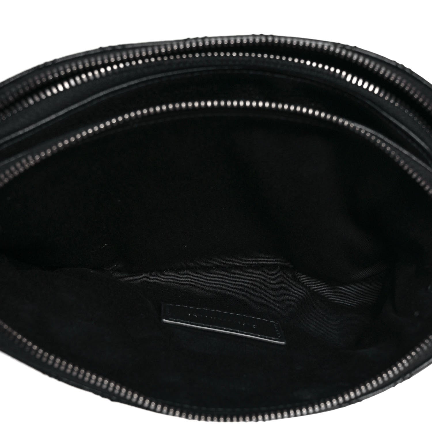 Saint Laurent Grained Lambskin Quilted Mini Becky Double Zip Bag Black 5 of 11