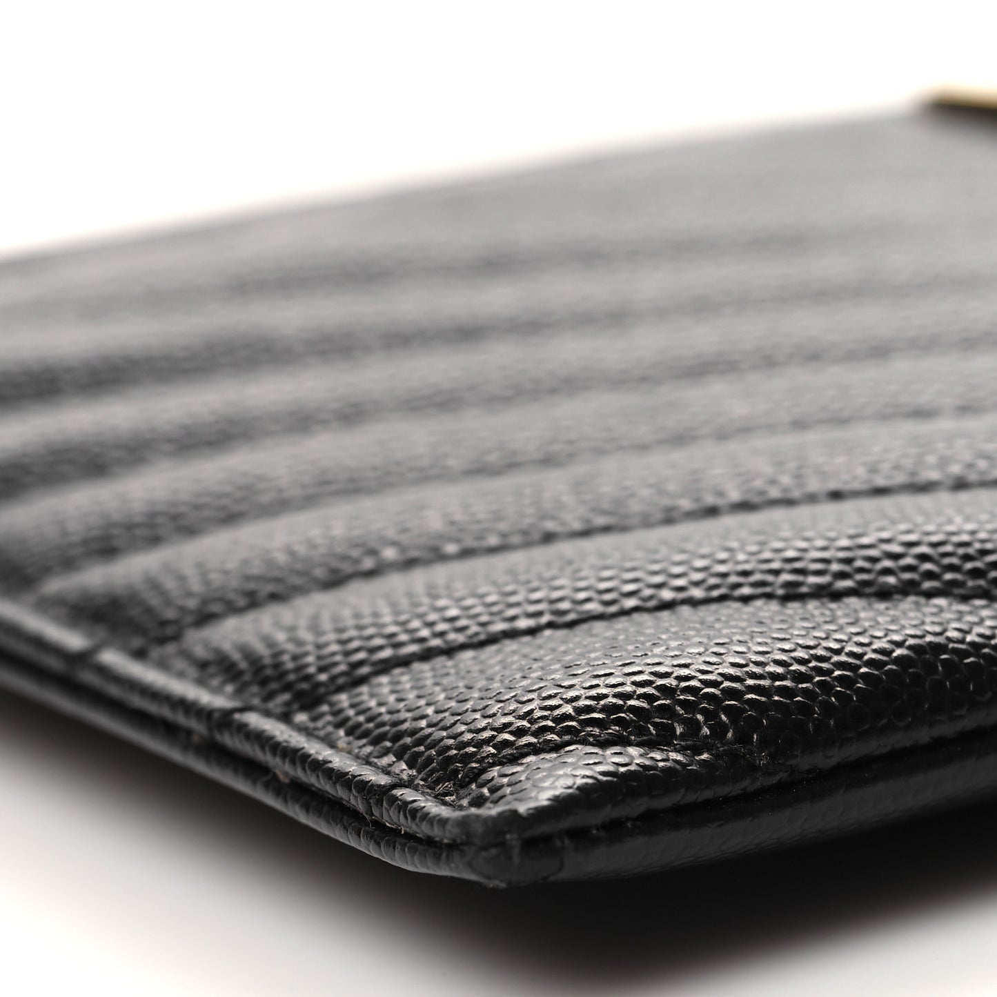 Grain De Poudre Chevron Monogram Large Bill Pouch Black