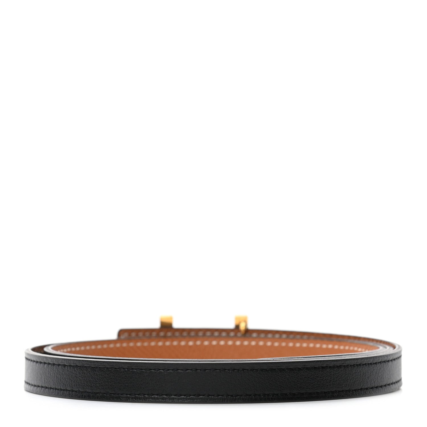 Hermes Swift Epsom 13mm Focus Belt 85 Black Gold 1 of 4