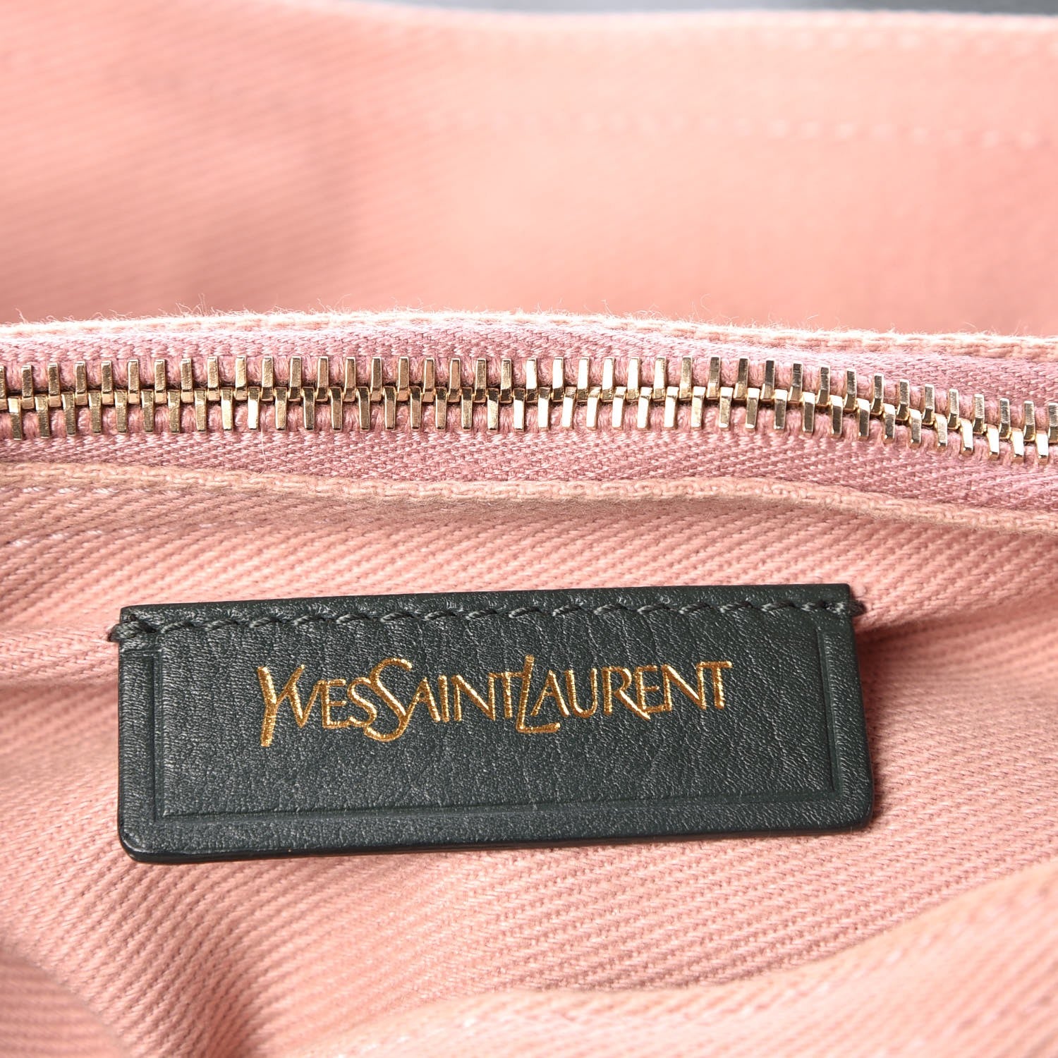 Saint Laurent Calfskin Canvas Small Muse Two Dark Green Pink 6 of 12