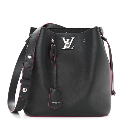 Louis Vuitton Calfskin Lockme Bucket Black 1 of 10