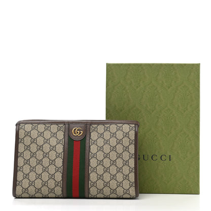 Gucci GG Supreme Monogram Web Toiletry Case Brown 8 of 8
