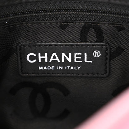 Chanel Calfskin Quilted Cambon Pochette Pink Black 6 of 13