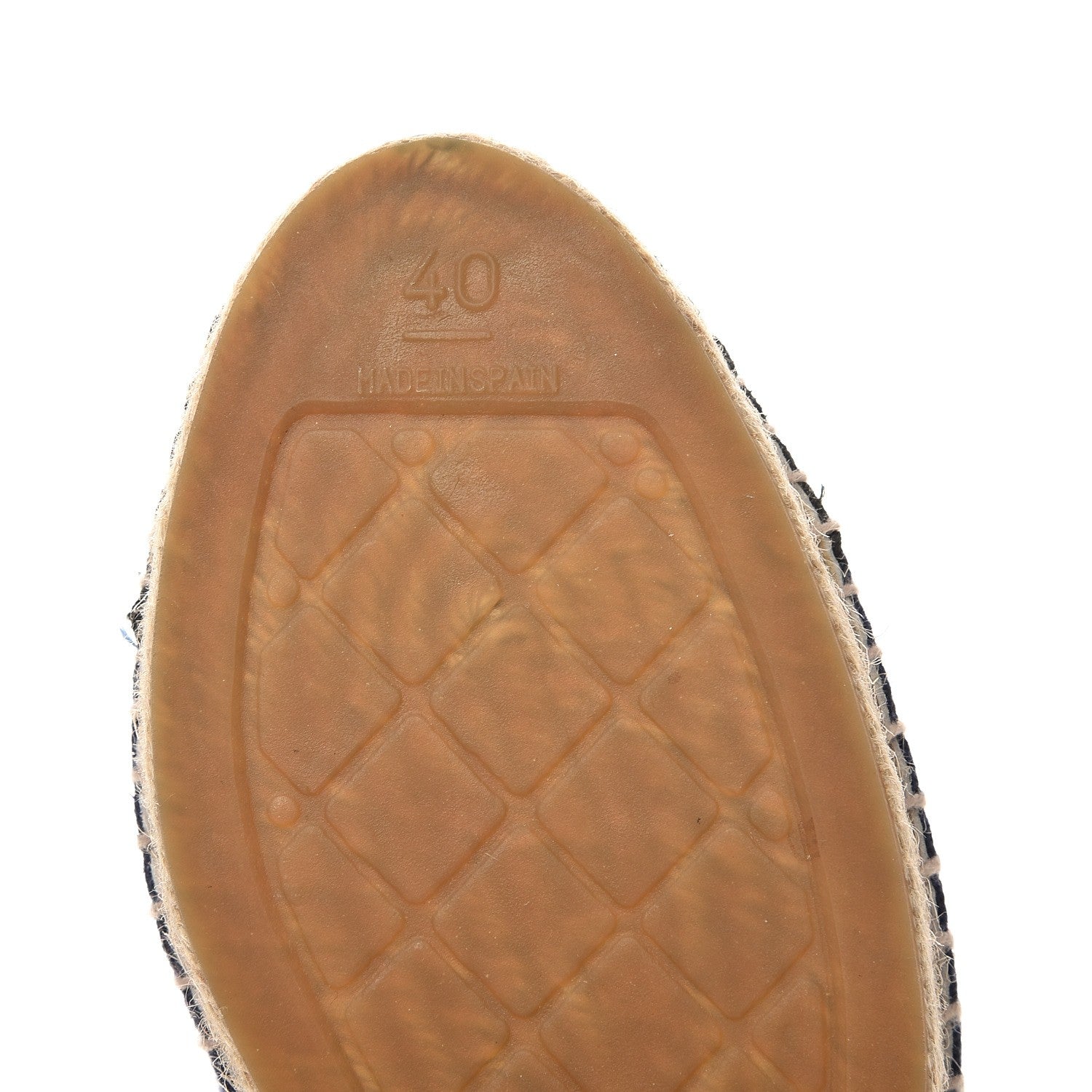 Chanel Denim Toile CC Espadrilles 40 Navy Black 9 of 10