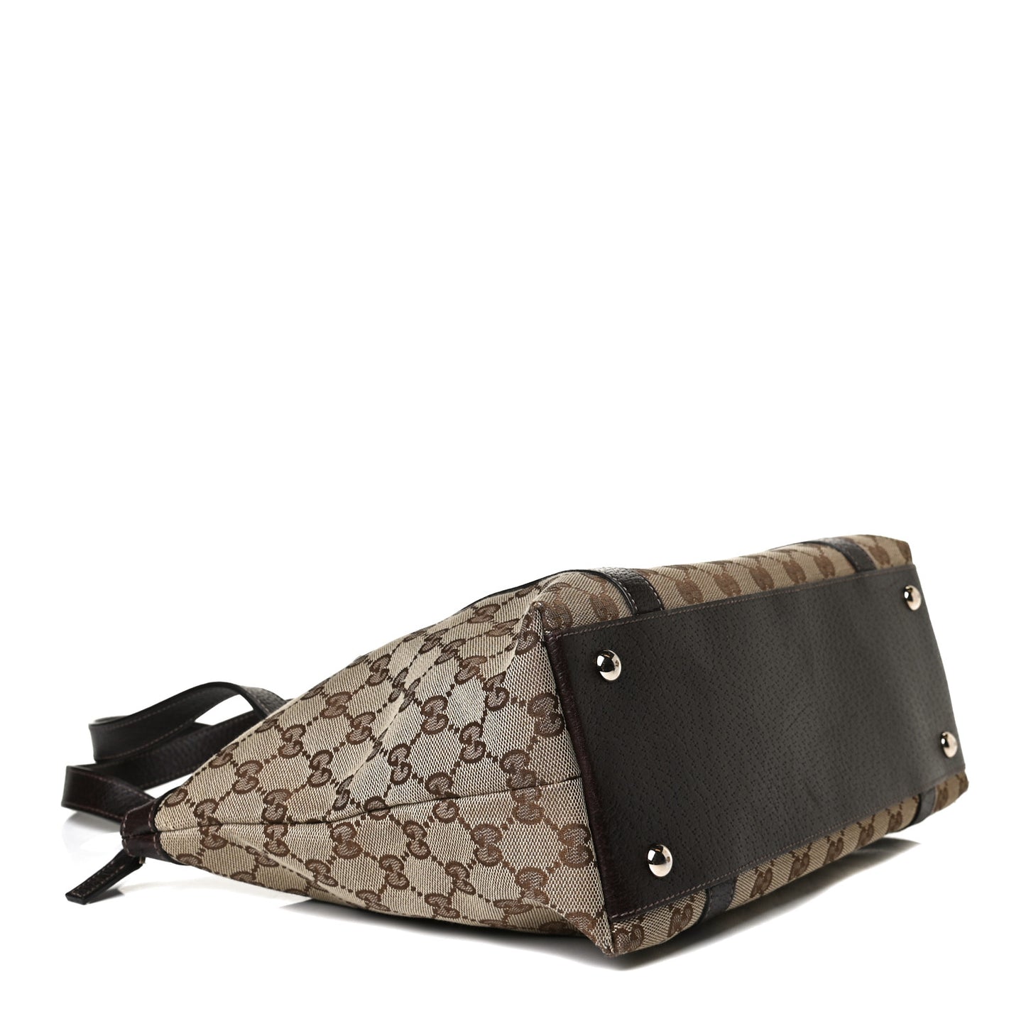 Monogram Medium Abbey Tote Dark Brown