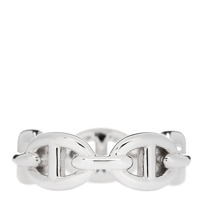 Hermes Sterling Silver PM Chaine d'Ancre Enchainee Band Ring 52 6 3 of 7