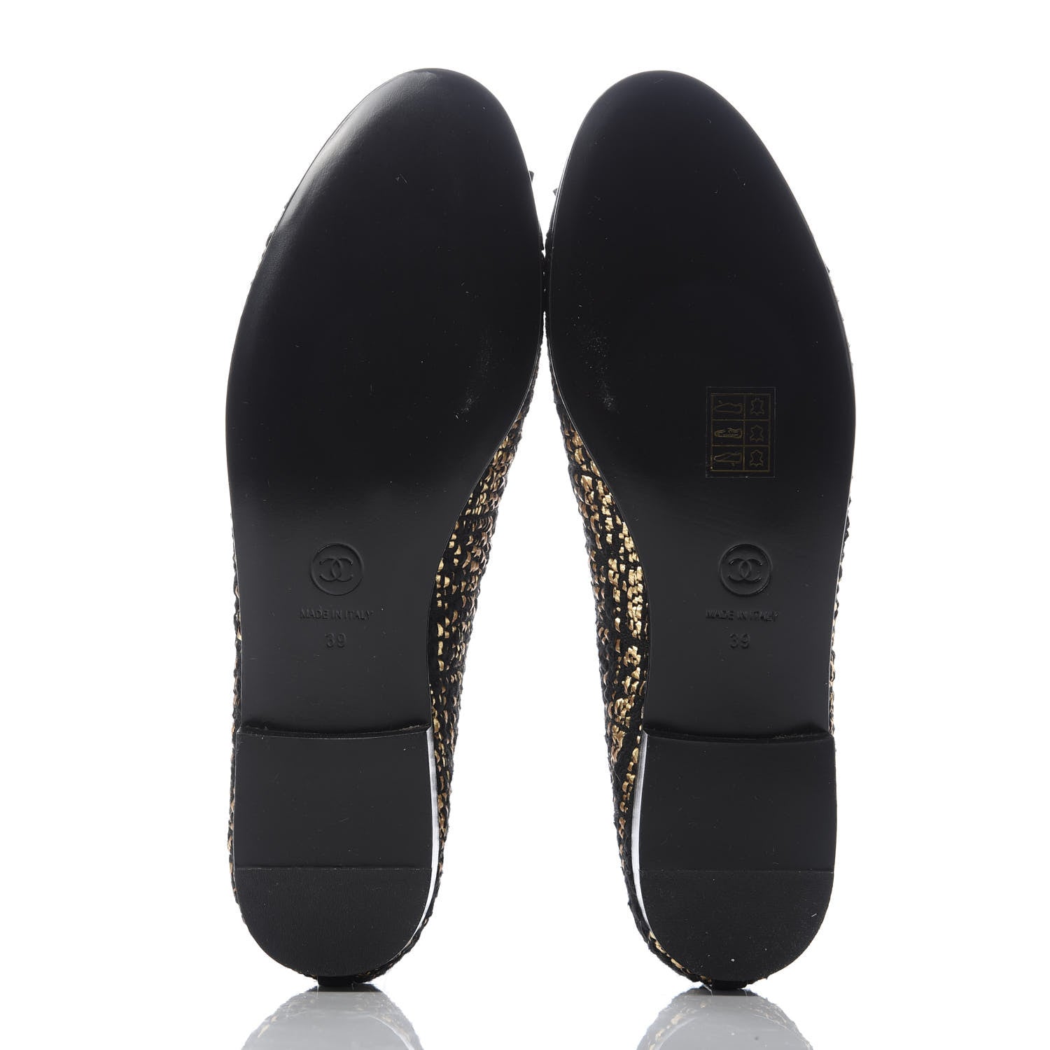 Chanel Tweed Flannel Cap Toe Ballerina Flats 39 5 of 9
