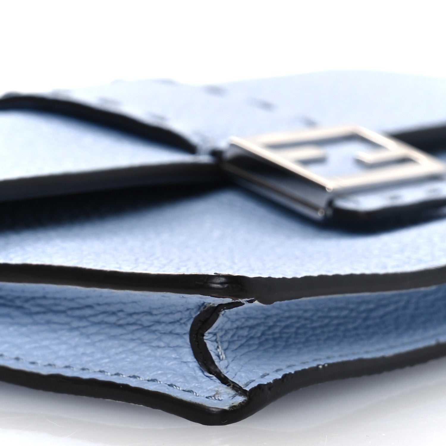 Fendi Cuoio Romano Selleria Baguette Belt Pouch Azzurro Sky 9 of 11