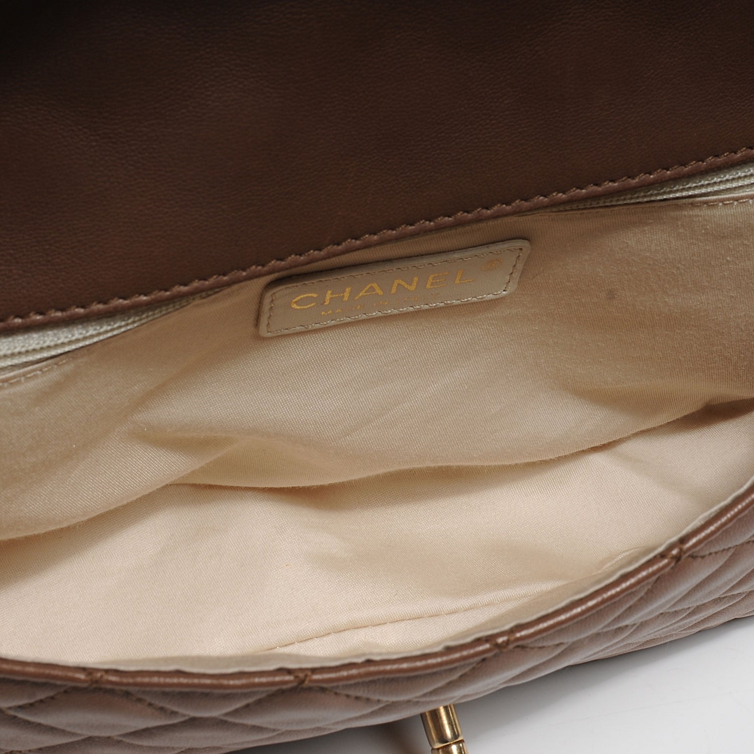 Chanel Lambskin Quilted Cruise Charm Medium Flap Brown 5 of 9