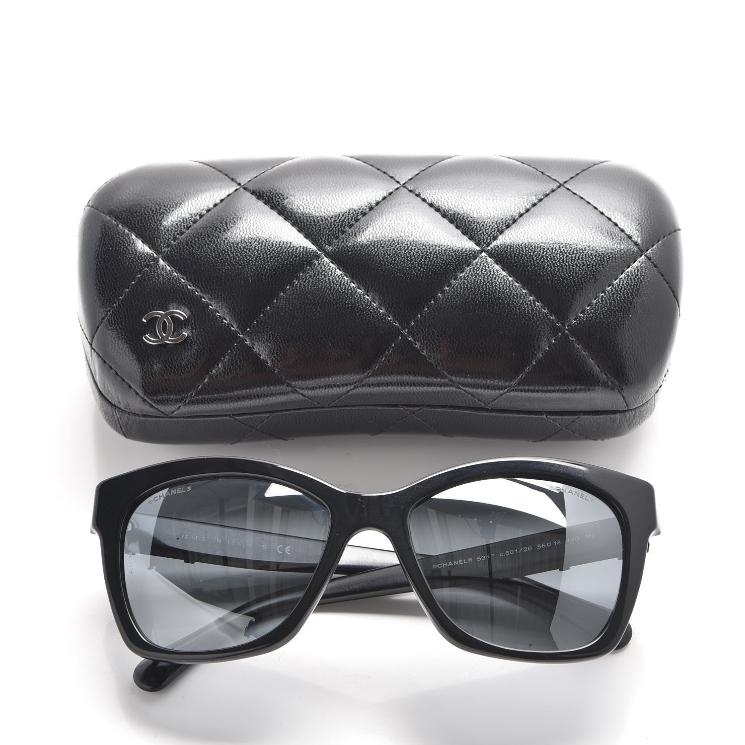 Chanel CC Butterfly Signature Sunglasses 5313 Black 8 of 8