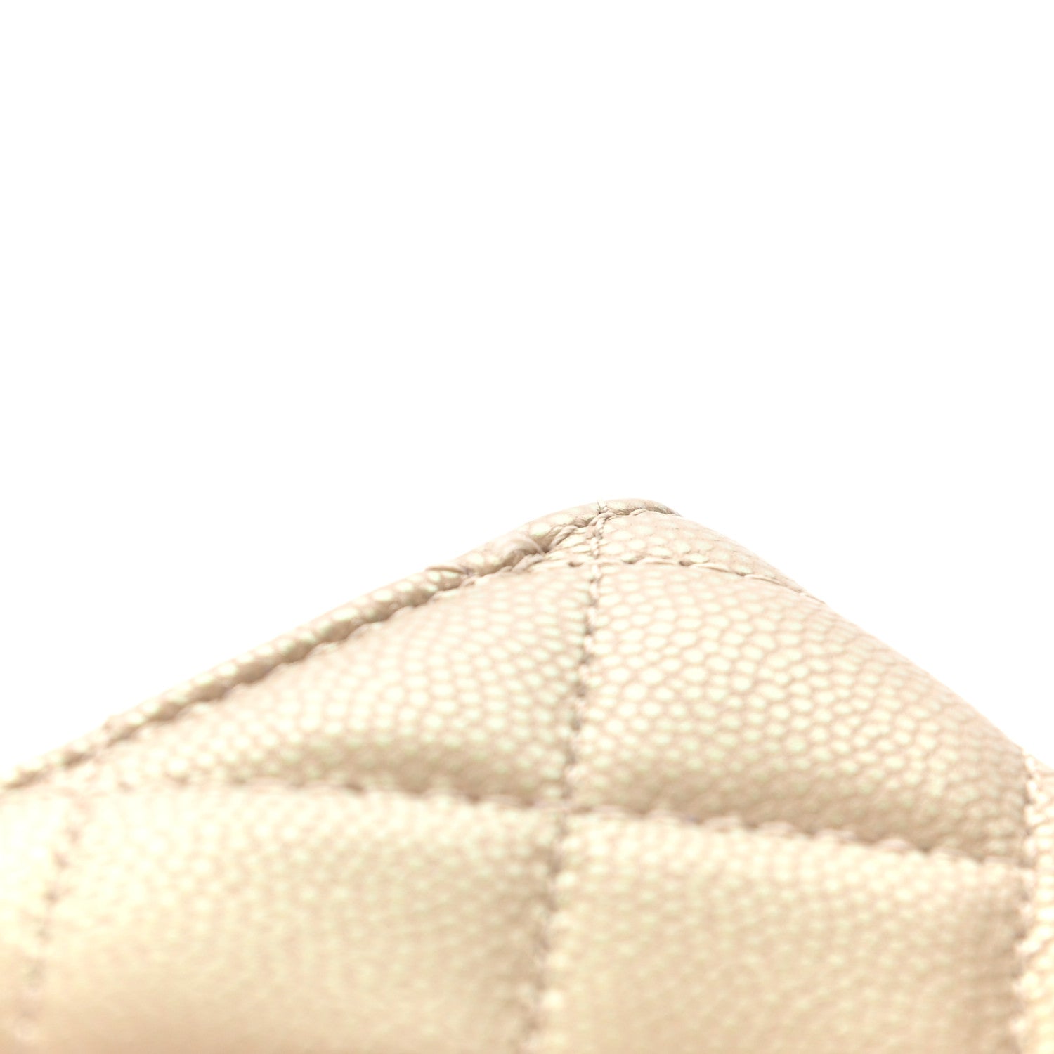 Chanel Iridescent Caviar Quilted Zip Around Coin Purse Beige 8 of 9