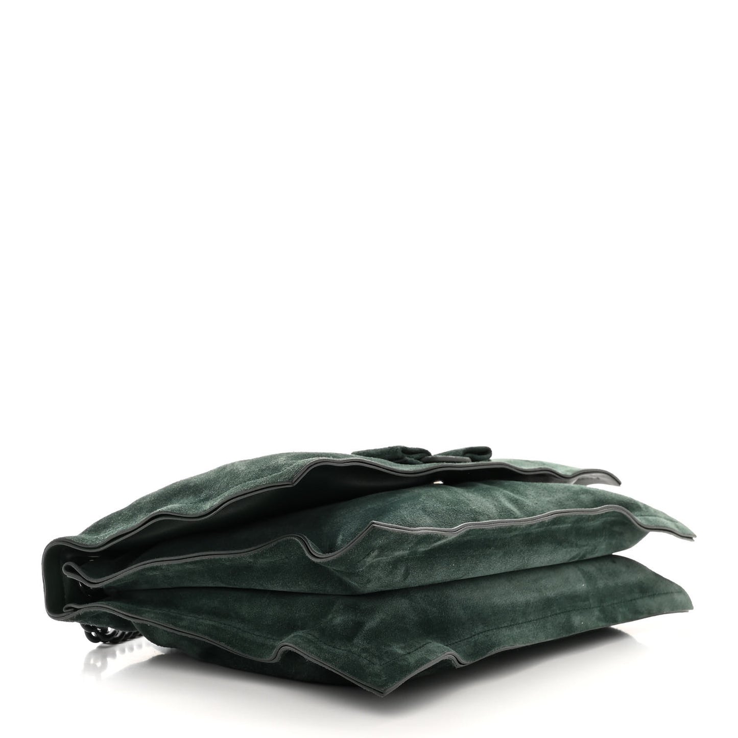 Suede Calfskin Small Viva Bow Shoulder Bag Green
