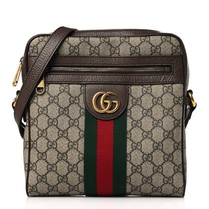 Gucci GG Supreme Monogram Web Small Ophidia Messenger Bag Brown 1 of 12