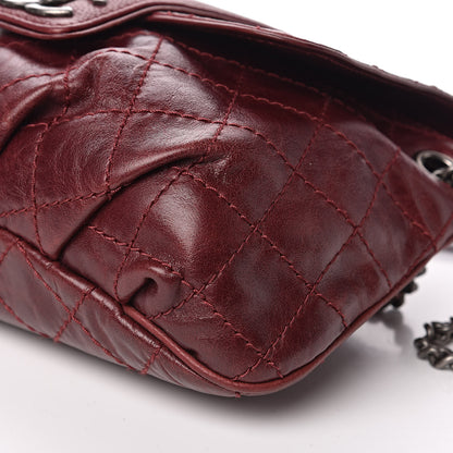 Chanel Caviar Aged Calfskin Medium Bubble Graphic Messenger Bag Dark Red 9 of 13