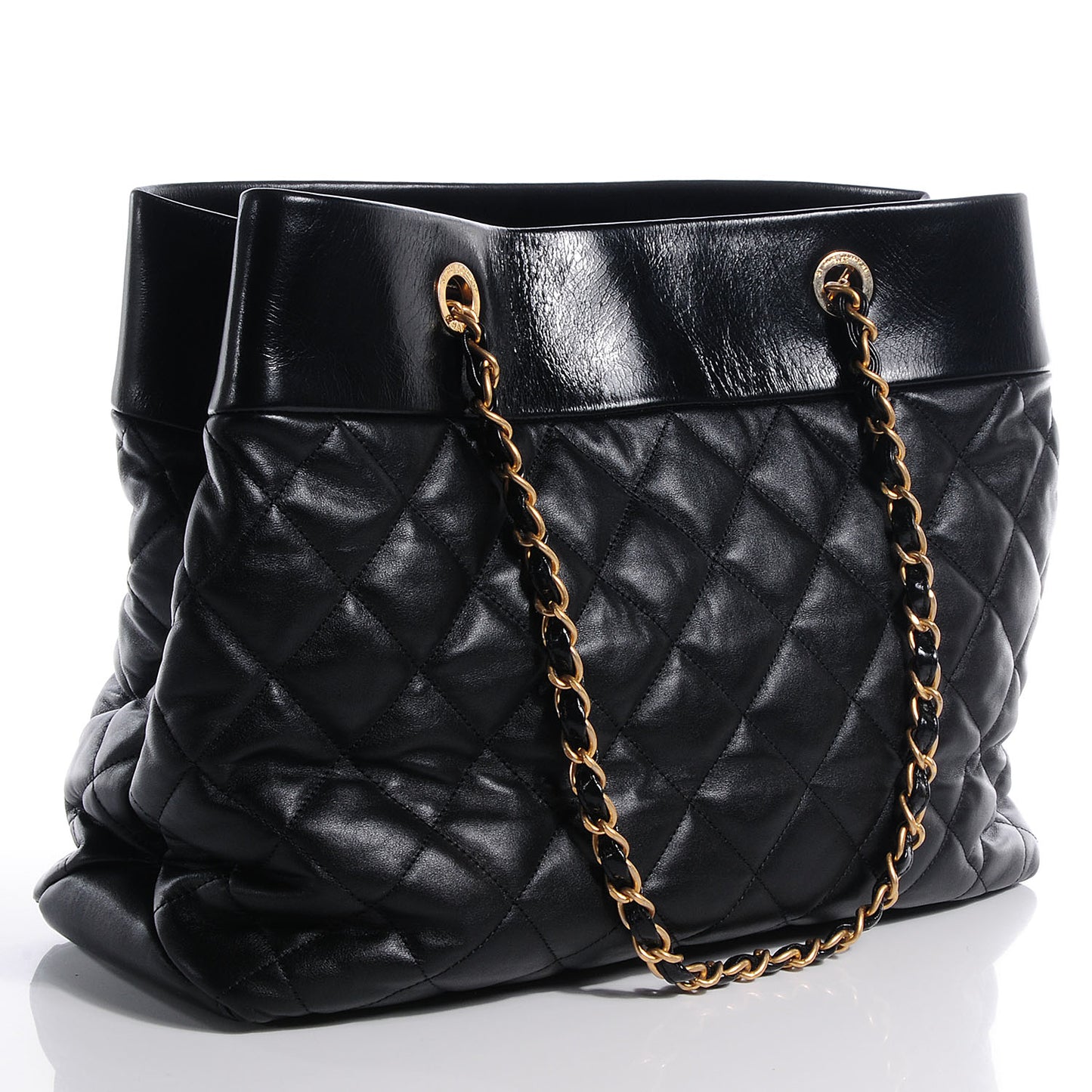 Calfskin Soft Elegance Large Tote Black