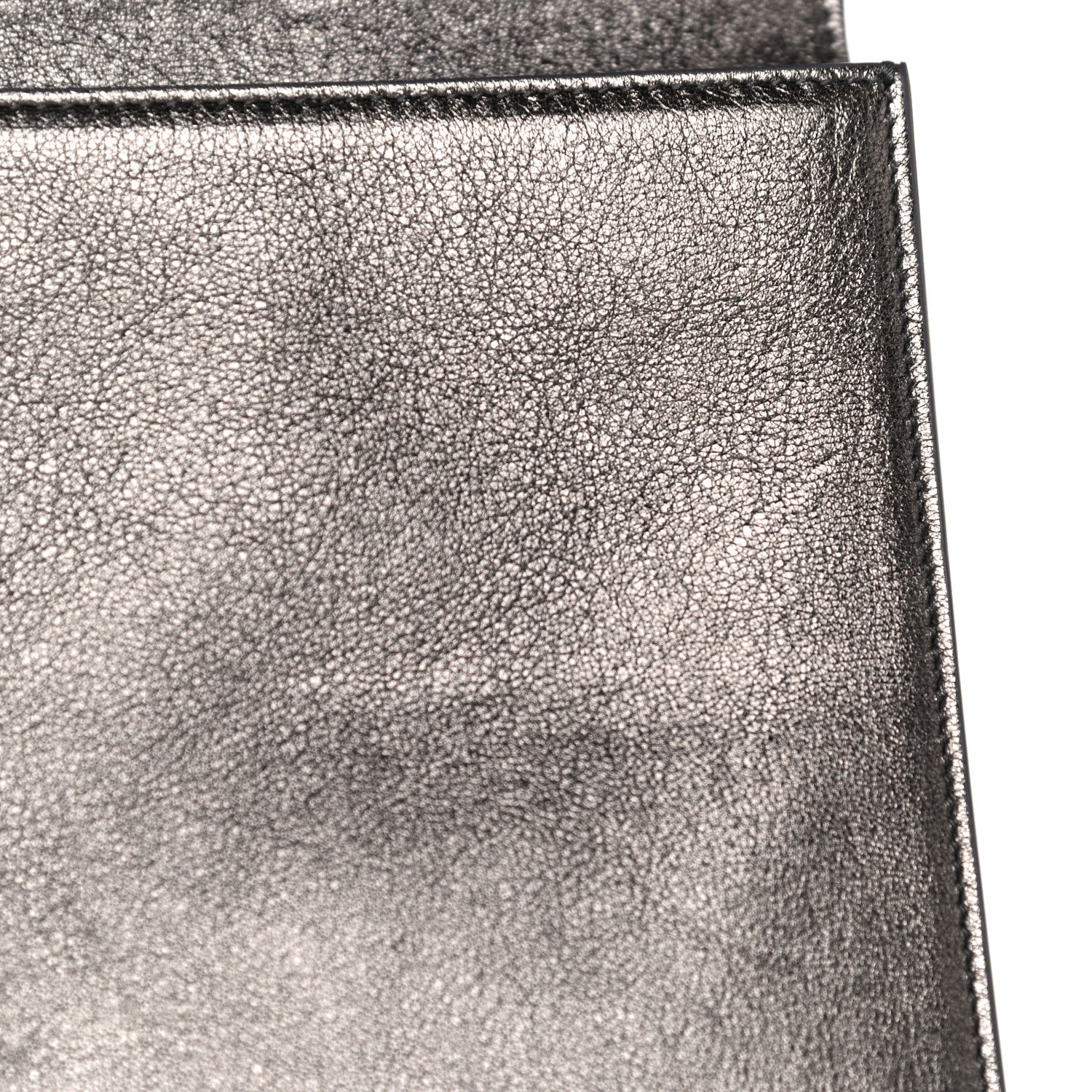 Jimmy Choo Calfskin Laser Cut Ruffled Isabella Clutch Gray 17 of 23
