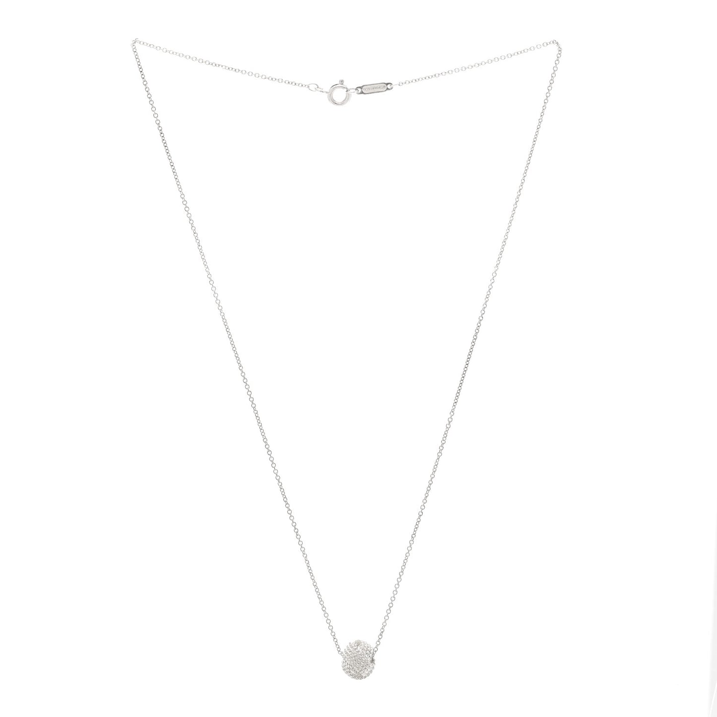 Sterling Silver Twist Knot Pendant Necklace