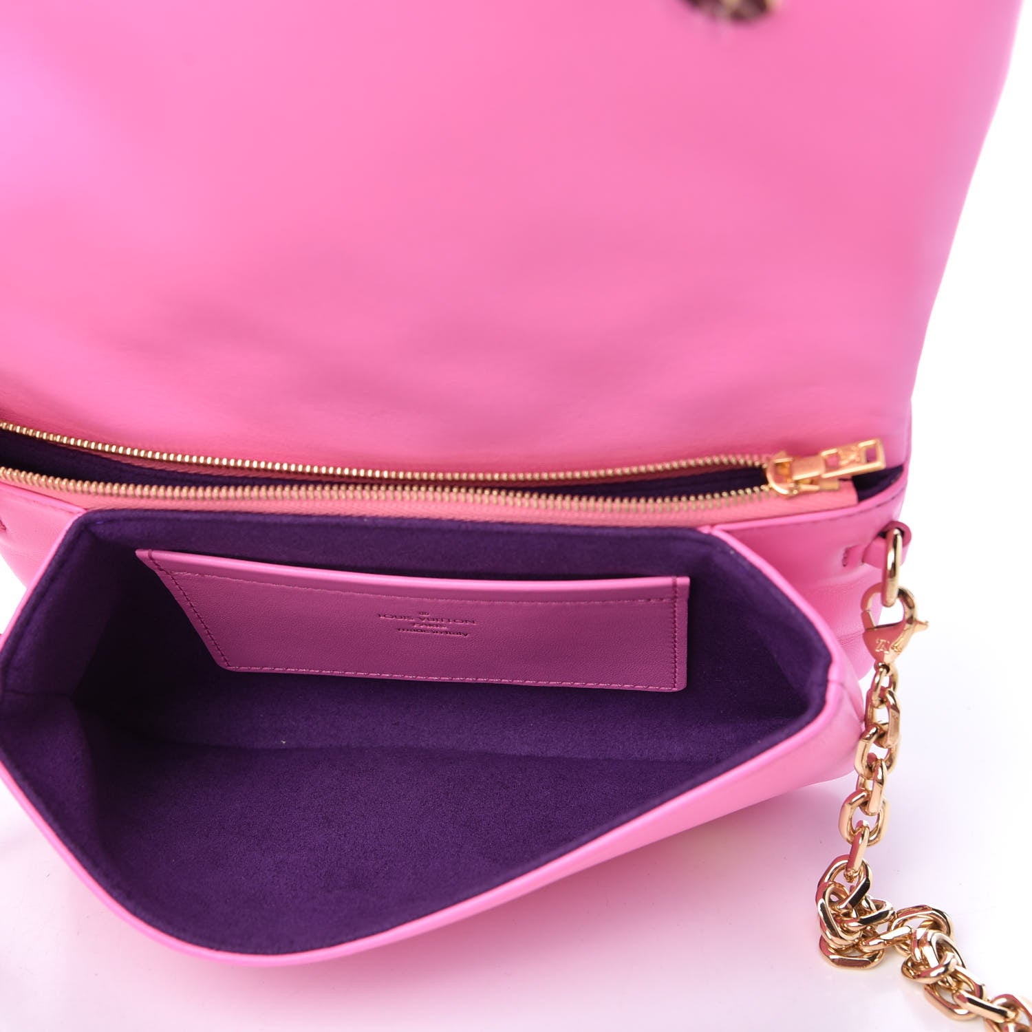 Louis Vuitton Lambskin Embossed Monogram Vuittamins Pochette Coussin Rose Violet 5 of 10