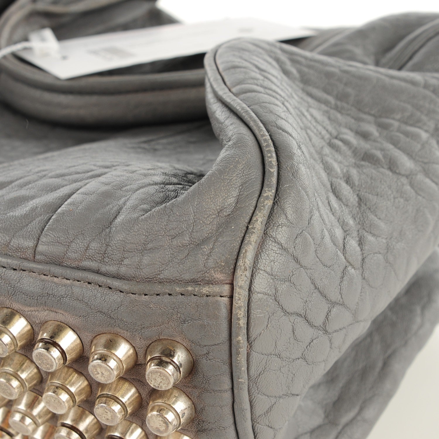 Alexander Wang Pebbled Lambskin Rocco Oyster Silver Hardware 6 of 14