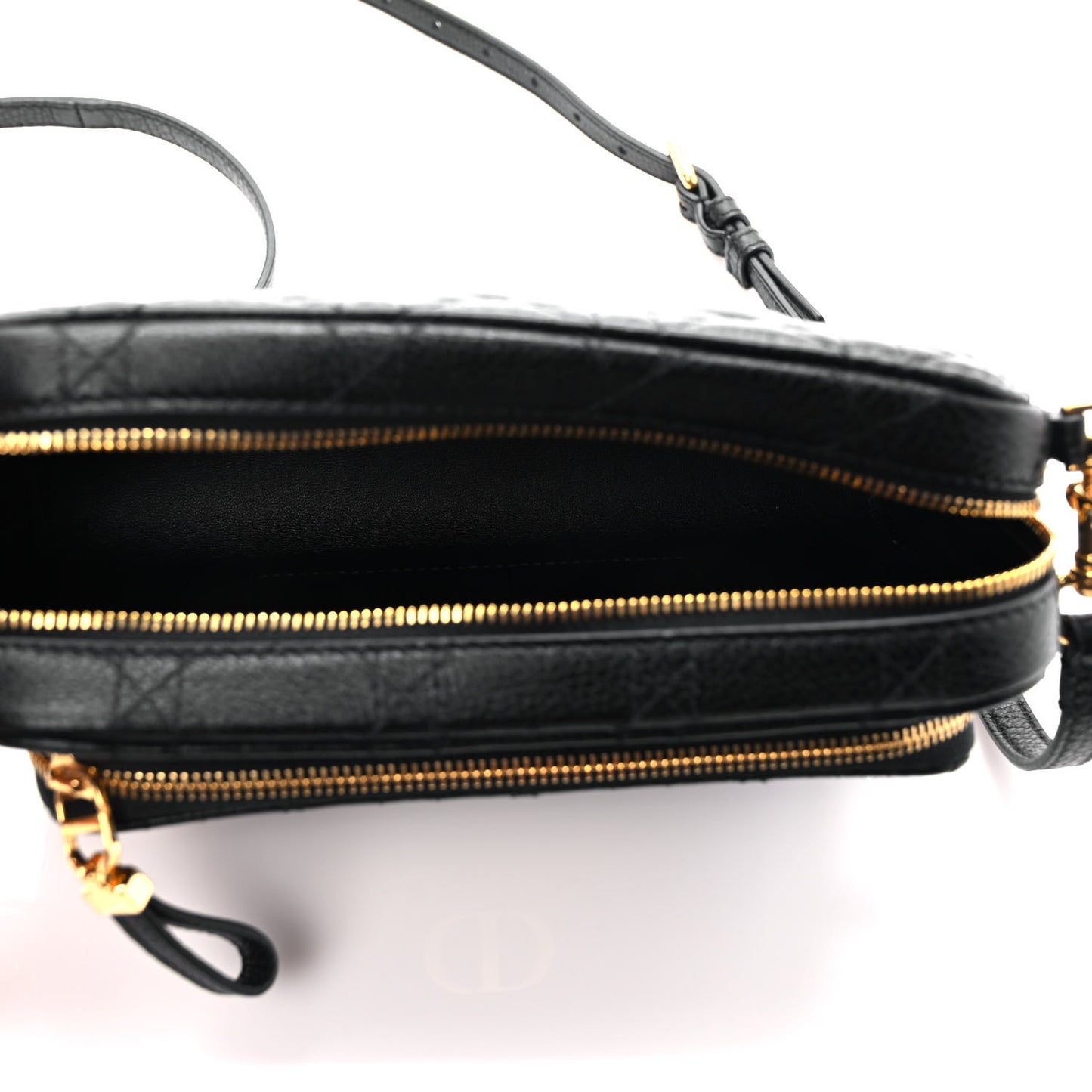 Supple Calfskin Caro Double Pouch Black