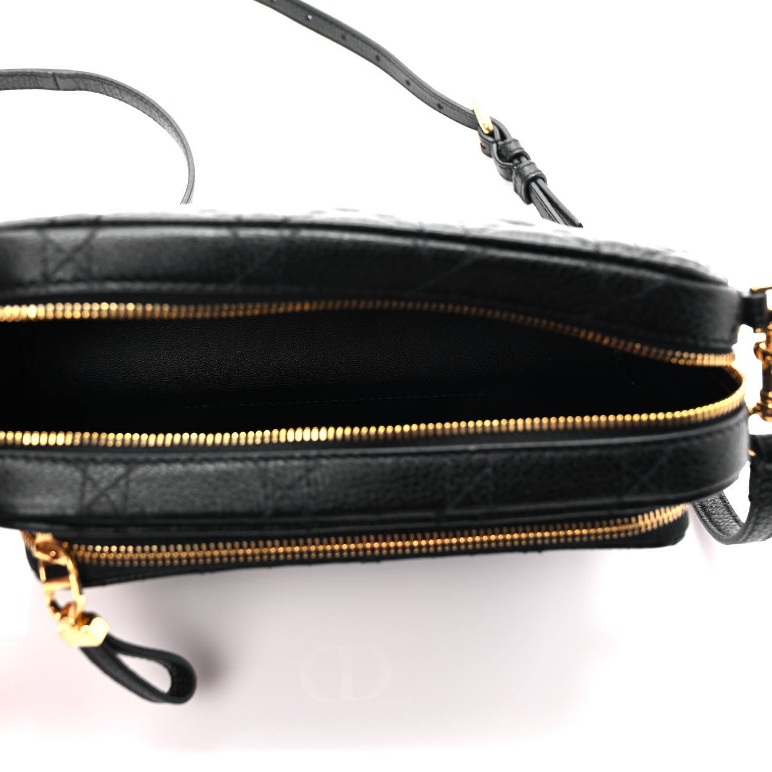 Christian Dior Supple Calfskin Caro Double Pouch Black 5 of 8